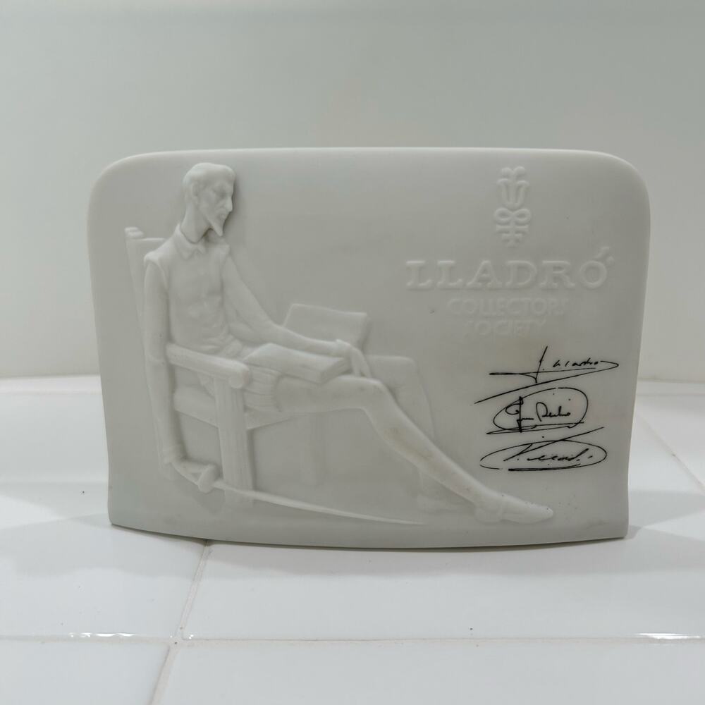 Lladro Daisa 1985 Bisque Display Plaque Don Quixote Collectors Society Signed